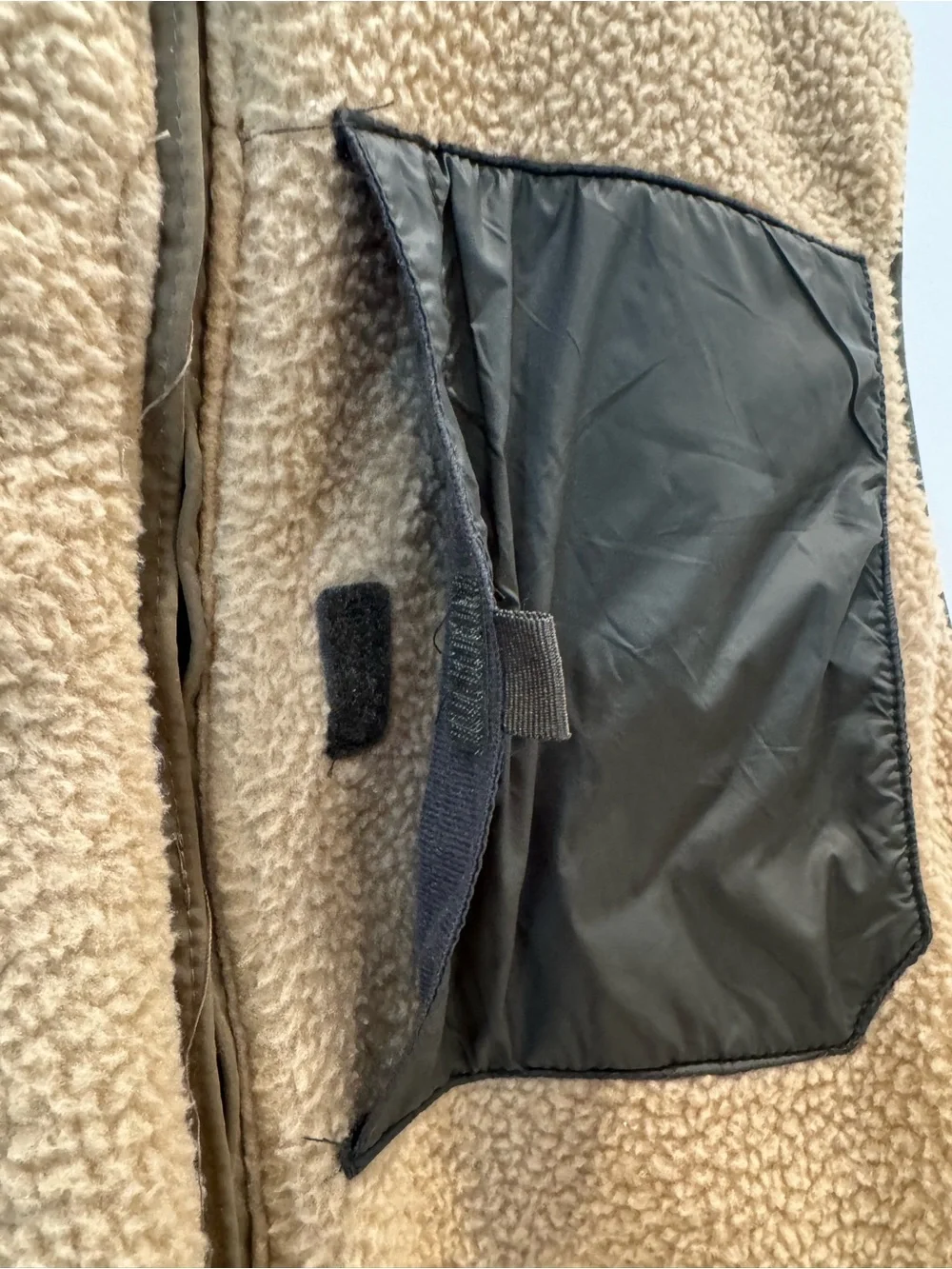 Free Country Reversible Sherpa Puffer Vest Olive Tan Full Zip Mens